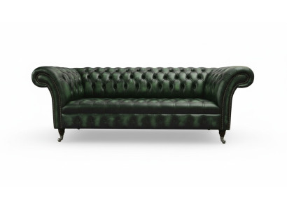 Canapé trois places 3 places Chesterfield neuf Canapés Antique Vert Rembourrage Sofas neuf