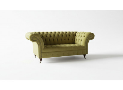Canapé 2 places Canapé rembourré Canapés Chesterfield Salon Design Tissu Nouveau