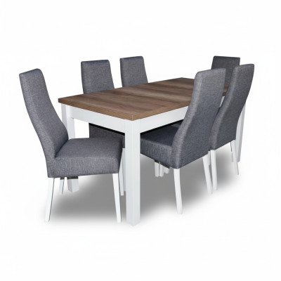 Ensemble de salle à manger Table à manger 6 x Chaise Set Set Suite Table Ensemble de salle à manger Ensemble de salle à manger 7 pièces