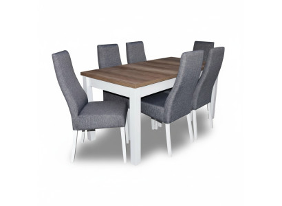 Ensemble de salle à manger Table à manger 6 x Chaise Set Set Suite Table Ensemble de salle à manger Ensemble de salle à manger 7 pièces