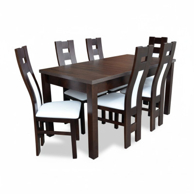 Set de table à manger complet 6x chaises Salle à manger Groupe Ess Bois Tables 7 pièces Bois véritable