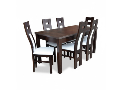 Set de table à manger complet 6x chaises Salle à manger Groupe Ess Bois Tables 7 pièces Bois véritable