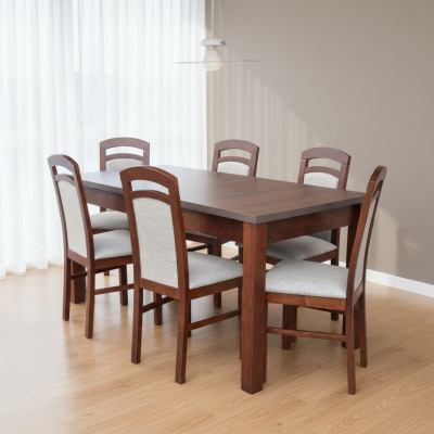 Ensemble complet Table à manger + 6 chaises Salle à manger Suite Groupe de meubles Table Tables 7 pièces