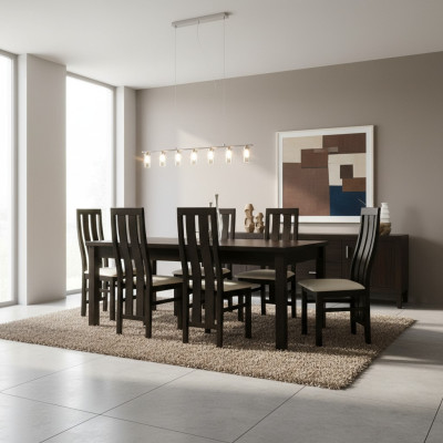 Table à manger Salle à manger Ensemble complet 6x chaises Ensemble Ess Bois Table Tables 7 pièces