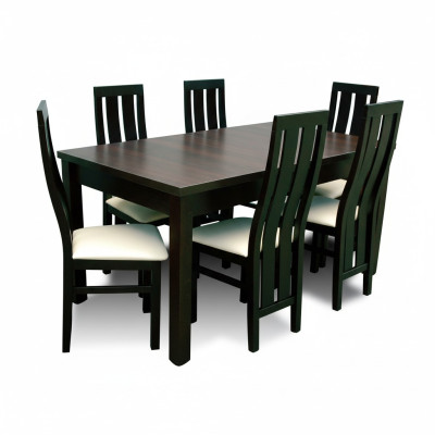 Table à manger Salle à manger Ensemble complet 6x chaises Ensemble Ess Bois Table Tables 7 pièces