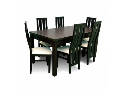 Table à manger Salle à manger Ensemble complet 6x chaises Ensemble Ess Bois Table Tables 7 pièces