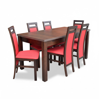 Ensemble complet Table à manger Salle à manger 6x Chaises Set Groupe Ess  Table en bois Tables 7pcs
