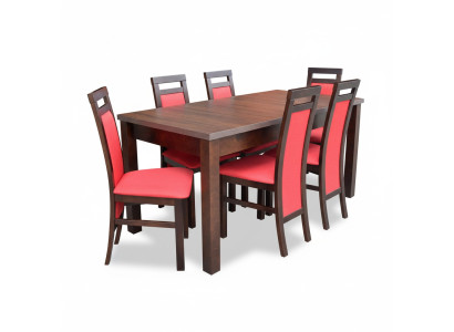 Ensemble complet Table à manger Salle à manger 6x Chaises Set Groupe Ess  Table en bois Tables 7pcs