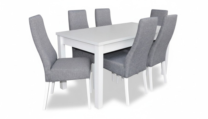 Jeu de salle à manger complet Table de salle à manger 6x Chaises Groupe Ess de salle à manger Table en bois Tables 7pcs neuves