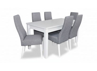 Jeu de salle à manger complet Table de salle à manger 6x Chaises Groupe Ess de salle à manger Table en bois Tables 7pcs neuves