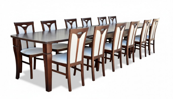 Ensemble complet Table à manger 12 chaises Ensemble salle à manger Groupe Ess Table en bois Tables 13 pièces