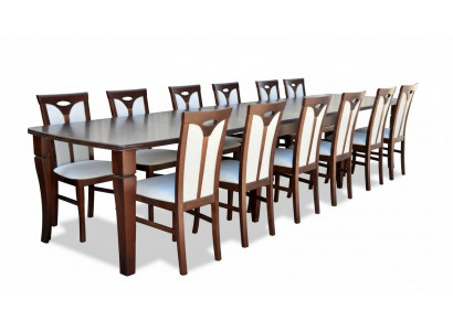 Ensemble complet Table à manger 12 chaises Ensemble salle à manger Groupe Ess Table en bois Tables 13 pièces