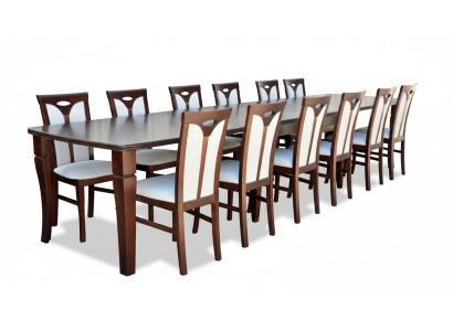 Ensemble complet Table à manger 12 chaises Ensemble salle à manger Groupe Ess Table en bois Tables 13 pièces