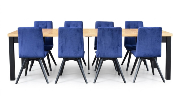 Fauteuils Table à manger Table Bois Salle à manger Ensemble 6x Chaise Chaises 7 pièces ensemble
