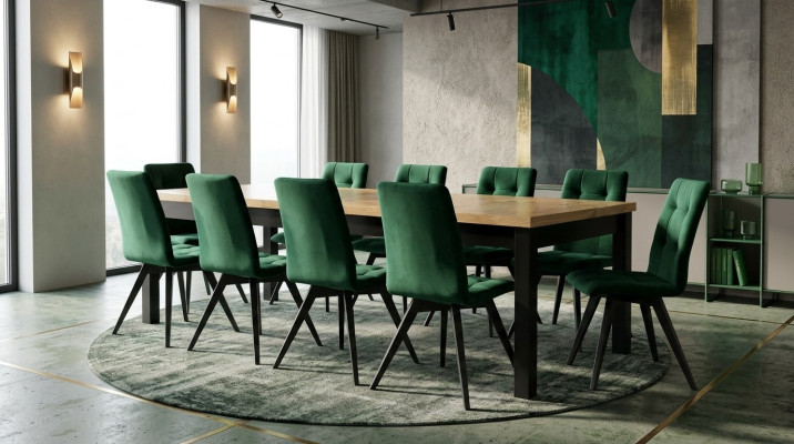 Salle à manger Set Table de luxe 6 chaises Table à manger Fauteuils Suite 7 pièces Groupe neuf