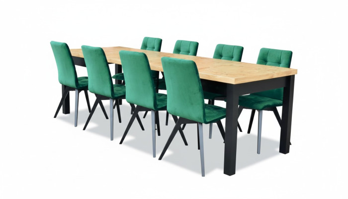 Salle à manger Set Table de luxe 6 chaises Table à manger Fauteuils Suite 7 pièces Groupe neuf