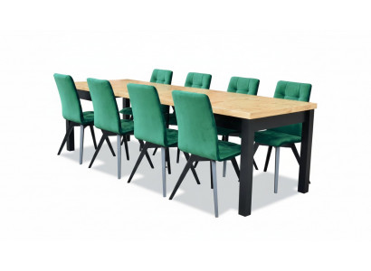 Salle à manger Set Table de luxe 6 chaises Table à manger Fauteuils Suite 7 pièces Groupe neuf