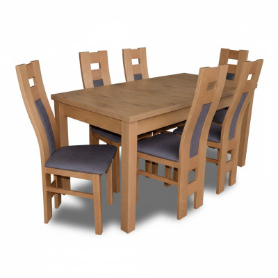 Salle à manger 6x fauteuils Ensemble de 7 pièces Suite classique Table de salle à manger Groupe de chaises de luxe
