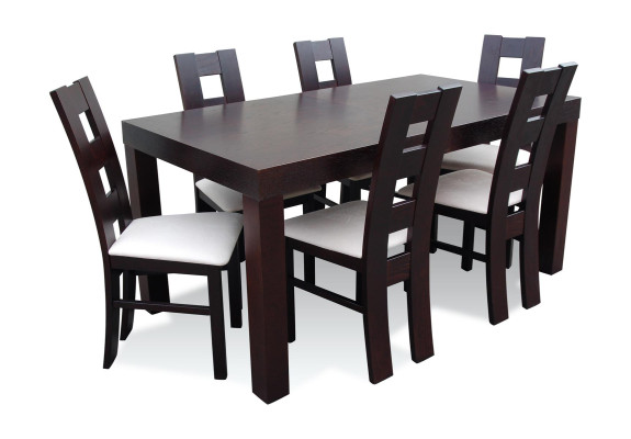 Mobilier de salle à manger classique Ensemble de salle à manger Fauteuil Table Groupe Ensemble de 7 pièces Classique
