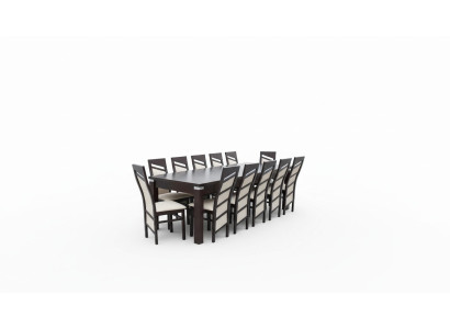 Ensemble complet Table à manger Chaise 12x Chaises Salle à manger Groupe Ess en bois Tables 13 pièces