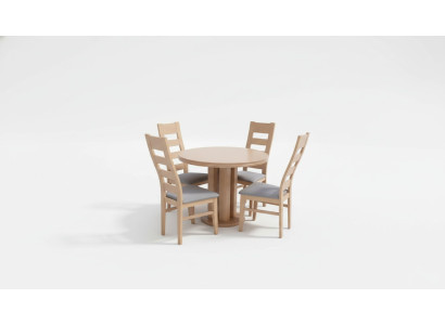 Table à manger 4 x chaises Ensemble de salle à manger Set de salle à manger Table en bois 5 pièces. Suite de groupe