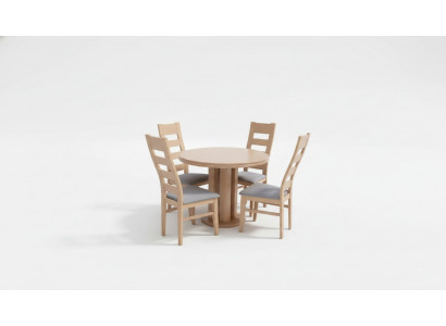 Table à manger 4 x chaises Ensemble de salle à manger Set de salle à manger Table en bois 5 pièces. Suite de groupe