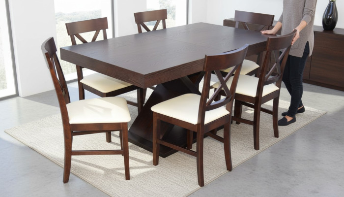 Table à manger Design Commode Ensemble Suite Ensemble de 7 pièces Mobilier moderne Fauteuils