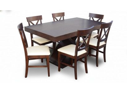 Table à manger Design Commode Ensemble Suite Ensemble de 7 pièces Mobilier moderne Fauteuils
