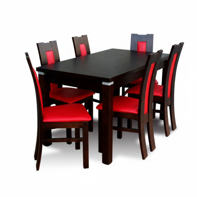 Fauteuil Mobilier Style Salle à manger Suite Chaise Groupe Table 7pcs. Ensemble définit neuf