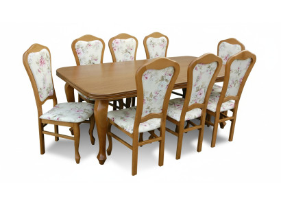 Ensemble complet Table à manger + 8 chaises Salle à manger Ensemble Ess Groupe Table en bois Tables 9 pièces