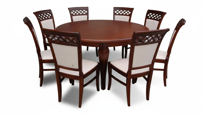 Salle à manger Tsiche Groupe Table à manger Ensemble en bois 8x Chaises 9 pièces