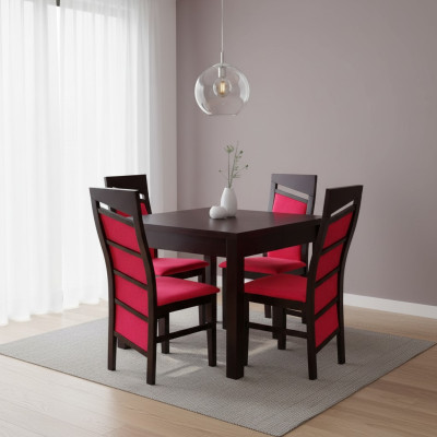 Fauteuils Design Table à manger + Ensemble de 4 chaises Suite Groupe de chambre 5 pièces. Tables
