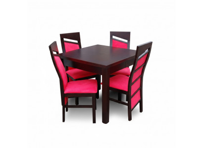 Fauteuils Design Table à manger + Ensemble de 4 chaises Suite Groupe de chambre 5 pièces. Tables