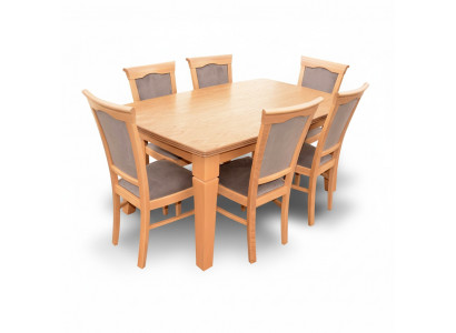 Ensemble complet de salle à manger, 4 chaises, ensemble de salle à manger en bois, table de 5 pièces.