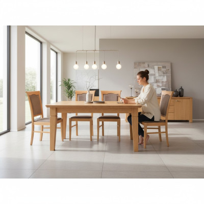 Luxueux ensemble de salle à manger de designer, chaise de suite de table du groupe de 7 pièces. Nouveaux groupes de meubles