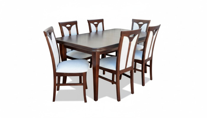 Mobilier de salle à manger classique Ensemble de salle à manger Fauteuil Table Groupe de 7 pièces. Ensemble moderne