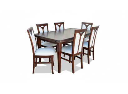 Mobilier de salle à manger classique Ensemble de salle à manger Fauteuil Table Groupe de 7 pièces. Ensemble moderne
