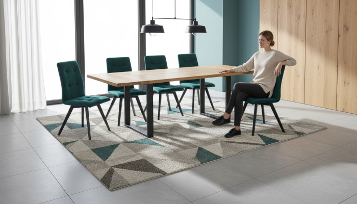Salle à manger Design Meubles Groupe de chaises Table + 6 chaises inclinables 7 pièces Ensemble Suite neuf