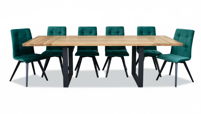 Salle à manger Design Meubles Groupe de chaises Table + 6 chaises inclinables 7 pièces Ensemble Suite neuf