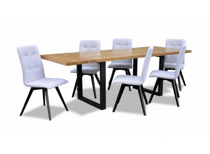 Salle à manger Table en bois Design Set de salon Ensemble Suite Mobilier classique 7 pcs. nouveau