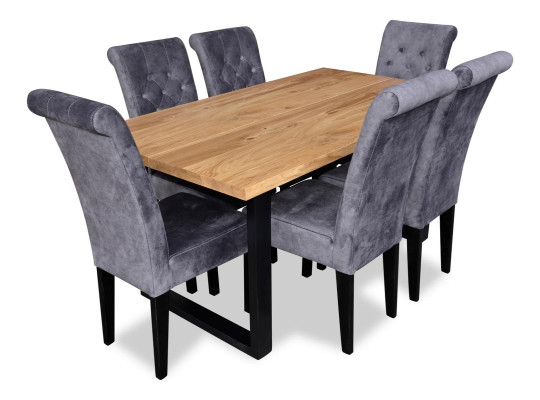 Moderne table à manger Table Suite de salle à manger en bois 6 chaises Ensemble de 7 chaises set nouveau