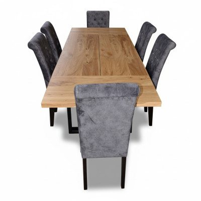 Moderne table à manger Table Suite de salle à manger en bois 6 chaises Ensemble de 7 chaises set nouveau
