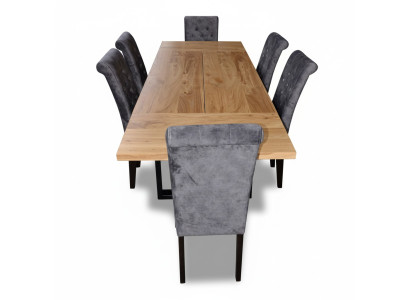 Moderne table à manger Table Suite de salle à manger en bois 6 chaises Ensemble de 7 chaises set nouveau