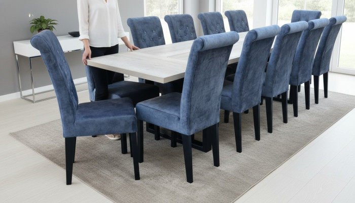 Table à manger Salle à manger Ensemble de salle à manger Ensemble classique de table 7 pièces Set Chaise nouvelle 6x Chaises