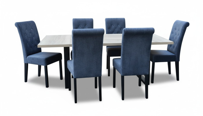 Table à manger Salle à manger Ensemble de salle à manger Ensemble classique de table 7 pièces Set Chaise nouvelle 6x Chaises