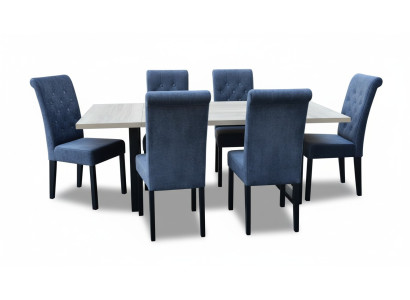 Table à manger Salle à manger Ensemble de salle à manger Ensemble classique de table 7 pièces Set Chaise nouvelle 6x Chaises