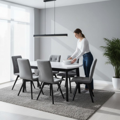 Salle à manger Suite Set Table classique 6x Chaises Tables de luxe 7pcs complètes nouvelles