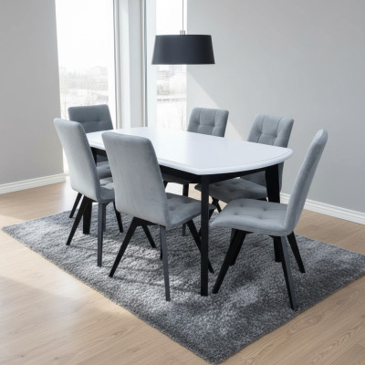 Salle à manger Suite Set Table classique 6x Chaises Tables de luxe 7pcs complètes nouvelles