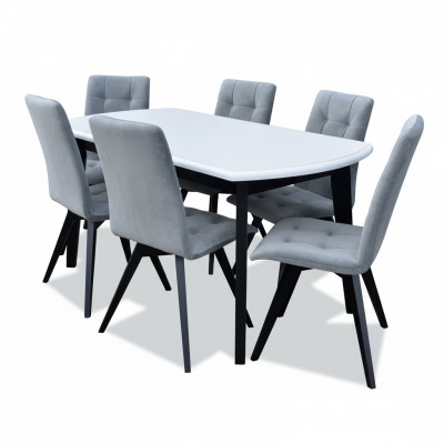 Salle à manger Suite Set Table classique 6x Chaises Tables de luxe 7pcs complètes nouvelles