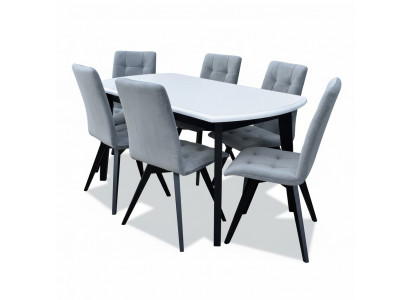 Salle à manger Suite Set Table classique 6x Chaises Tables de luxe 7pcs complètes nouvelles